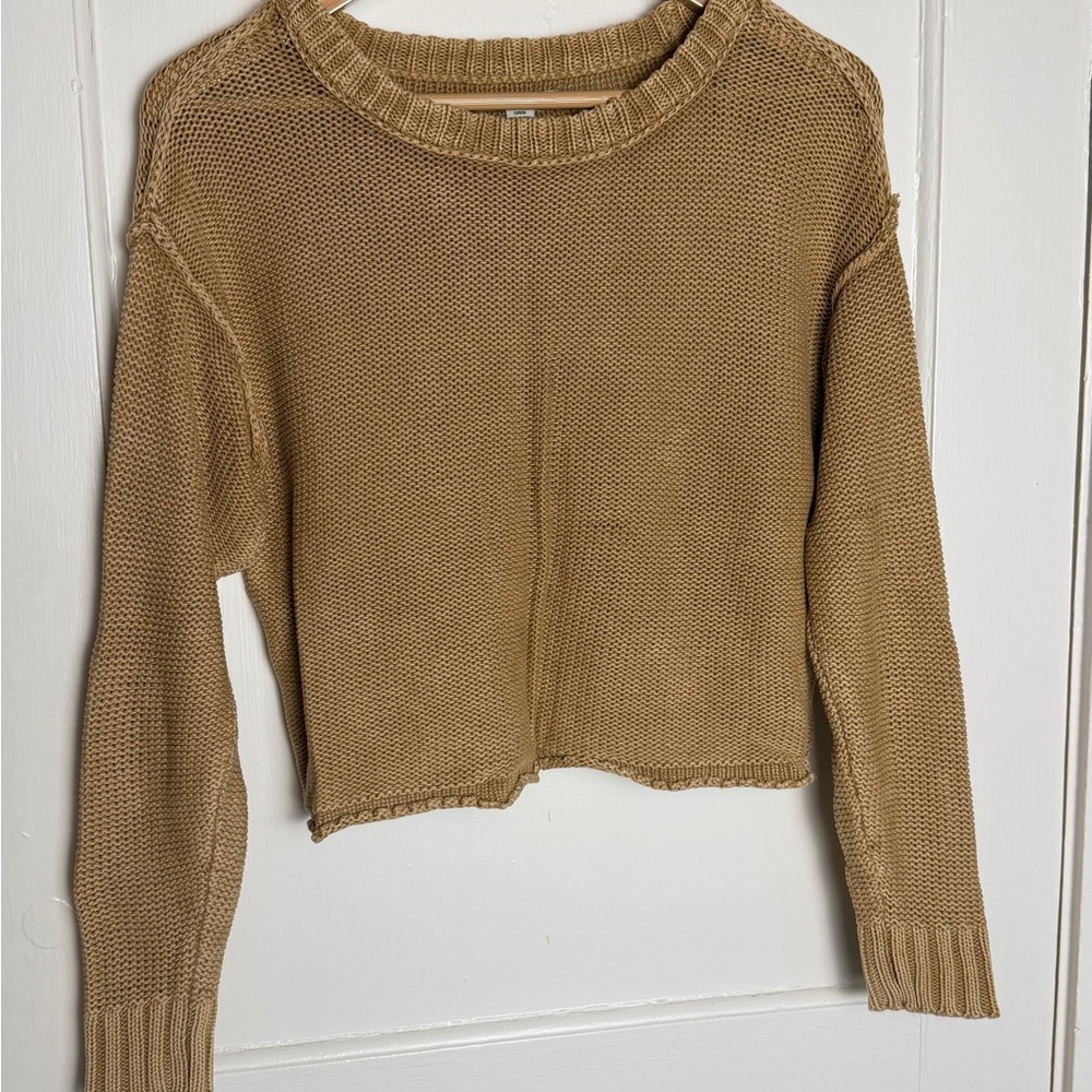 American Eagle Outfitters Camel Crew Neck Sweater